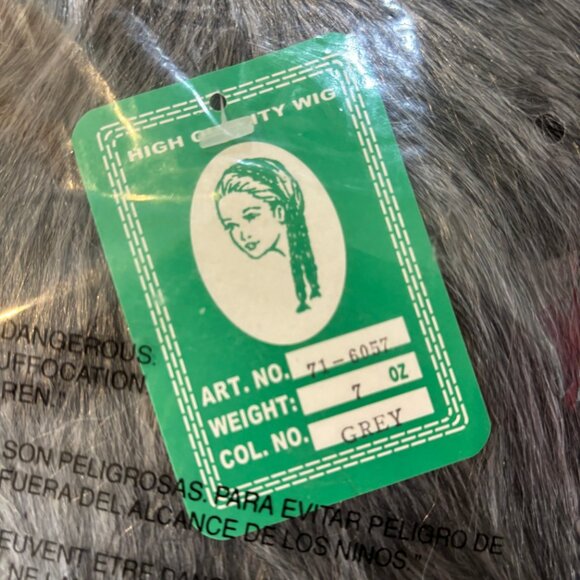 Wizard  Father Time Long Grey Wig and Beard Set NWT NOS - Picture 4 of 5